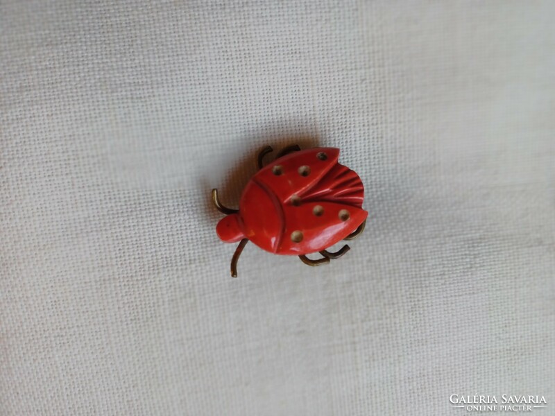 Vintage seven-spotted ladybug brooch, pin