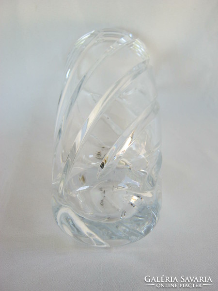 Retro ... vastag nehéz üveg csavart mintázatú váza