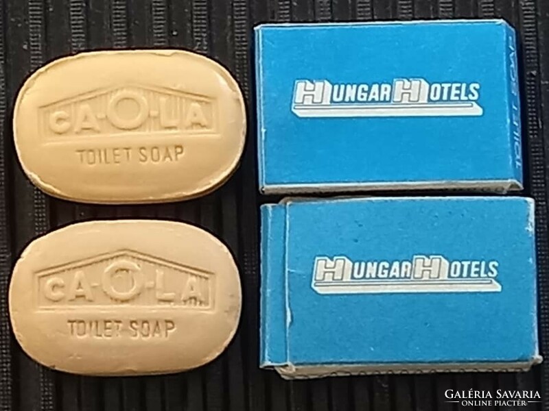 Retro caola mini soaps from Hungarian hotel room equipment