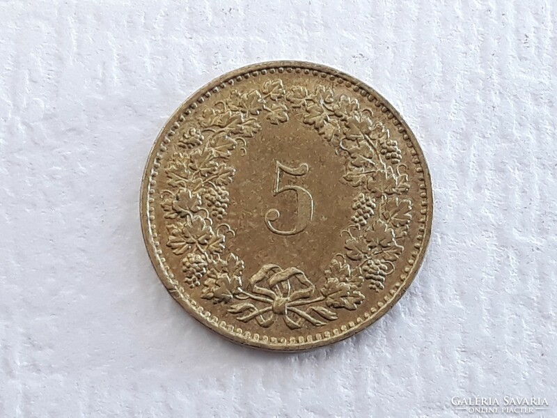 Switzerland 5 rappen 1982 coin - Swiss 5 rappen 1982 confederatio helvetica foreign coin