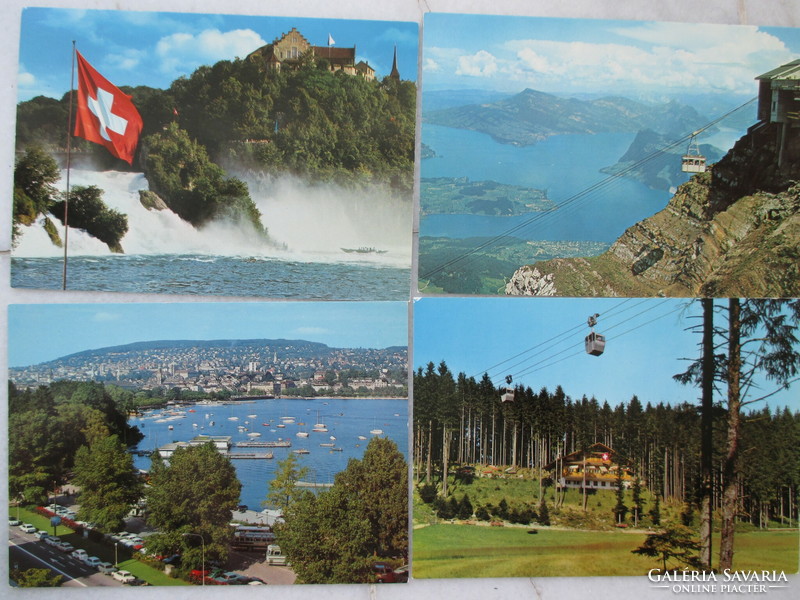 Swiss picture postcards of wonderful landscapes from the early 1960s, 7 pcs.