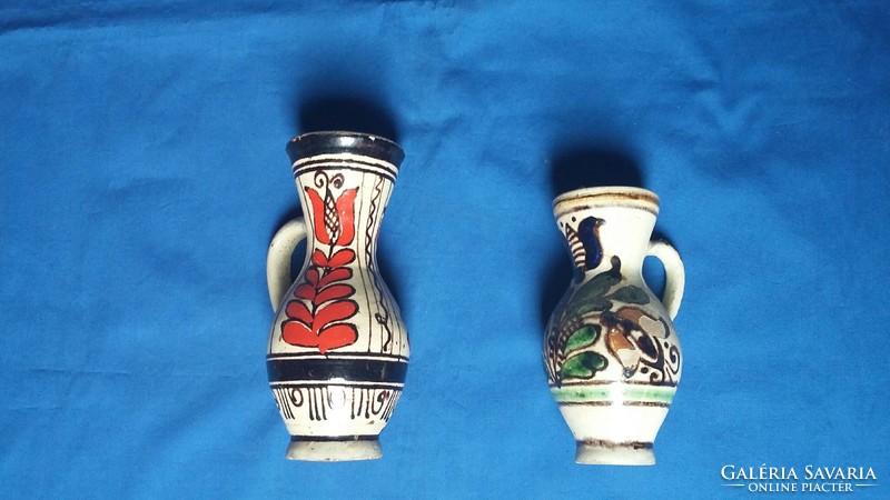 Two old Corundian ceramic goblets - jugs