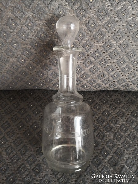 Art deco glass bottle with stopper