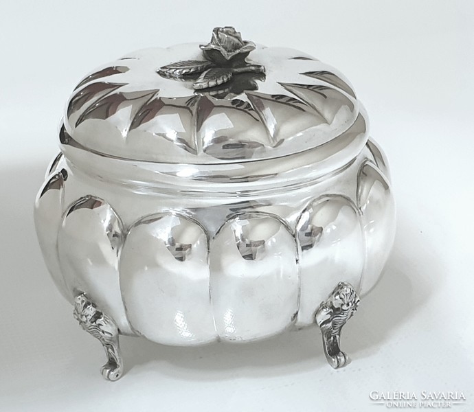 Silver (800) neo-baroque sugar box, sugar holder