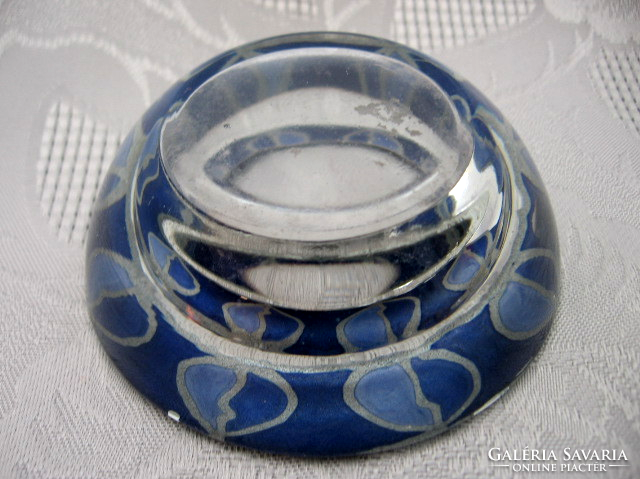 Glass fire enamel candle holder