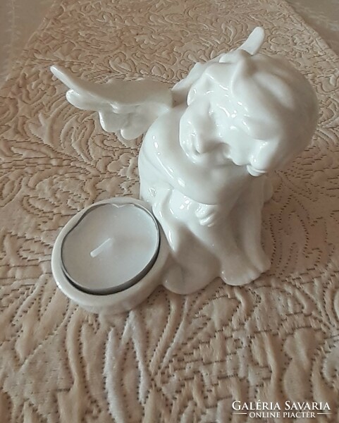 Angyalka porcelain Christmas candle holder