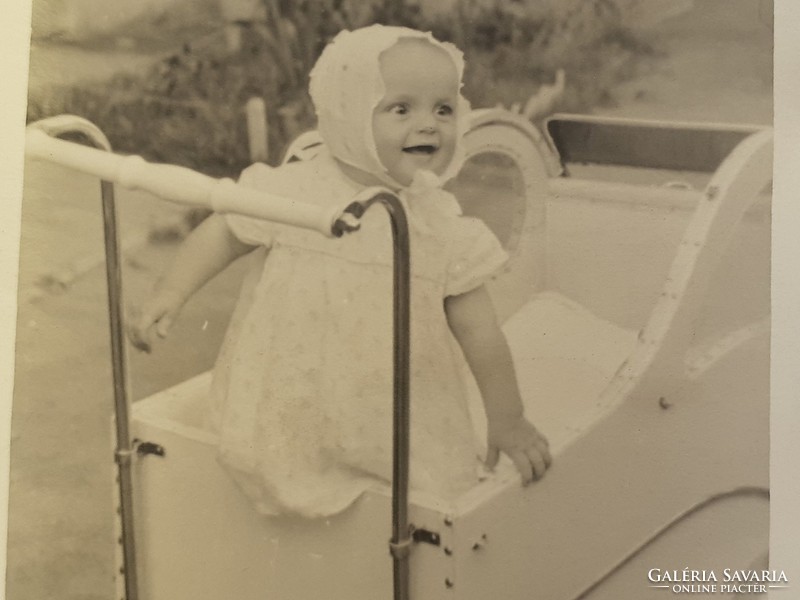 Old children's photo vintage photo stroller image