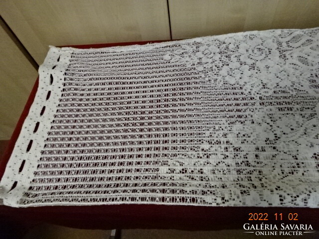 Crochet lace curtain, size: 90 x 85 cm. He has! Jokai.