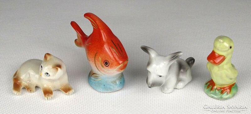 1L403 old small ceramic animals 4 pieces