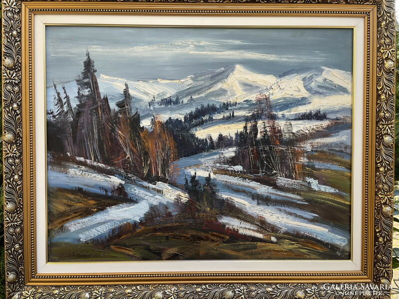 László Bubelényi: in the Carpathians 70.5x85.5cm!!!!