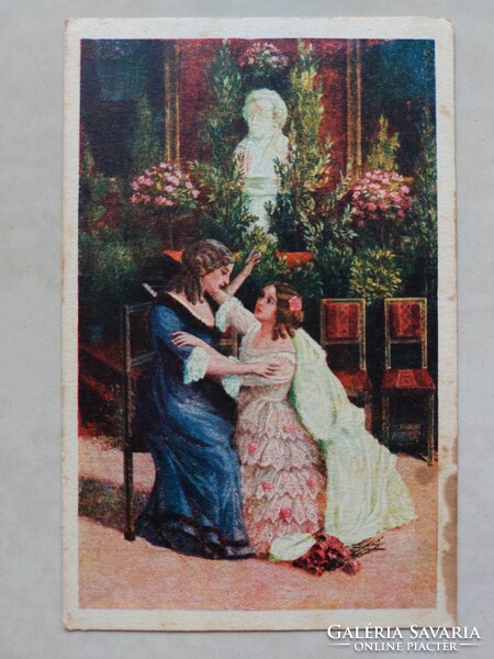Old postcard art postcard ladies