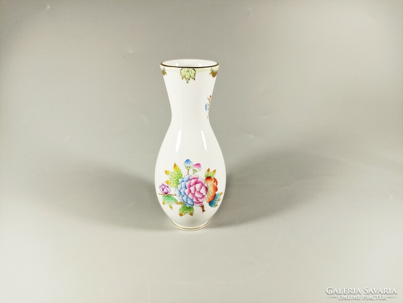 Herendi, viktória (vbo) patterned vase 15 cm., Flawless! (B116)