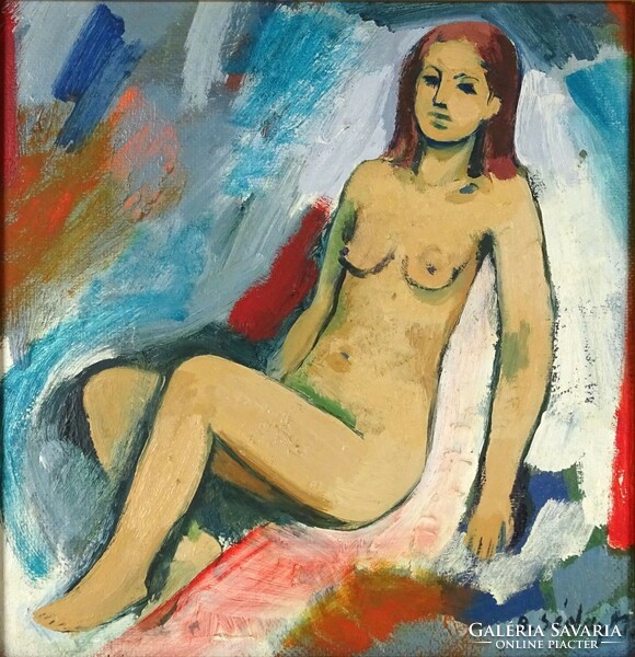 1L141 b. mária Séday: seated female nude