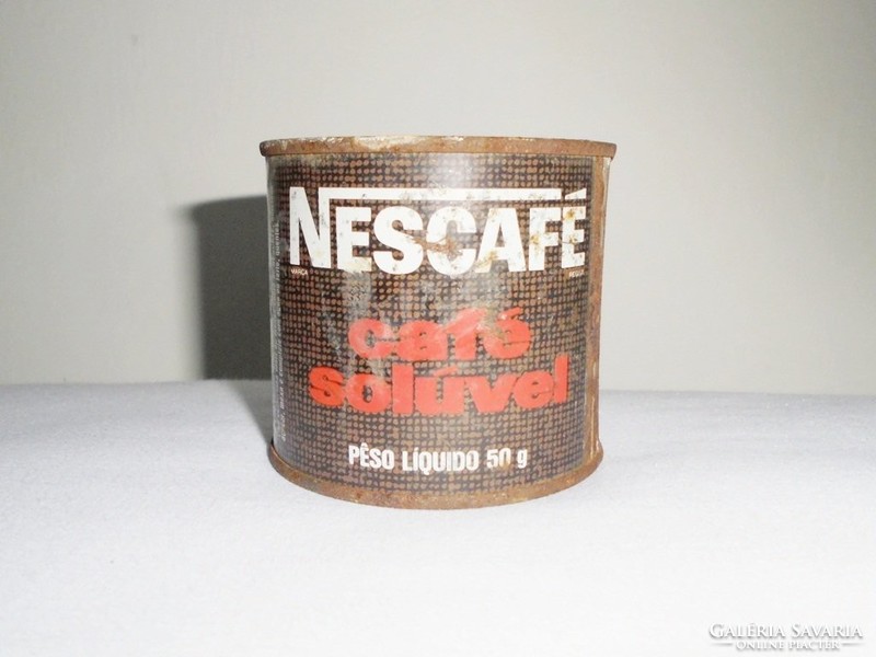 Retro coffee metal box tin box - nescafé nestlé - from the 1970s