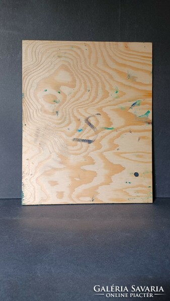 Éjjeli tájkép - jelzett, 2020 (25x20 cm) - kortárs, aranyporos festmény