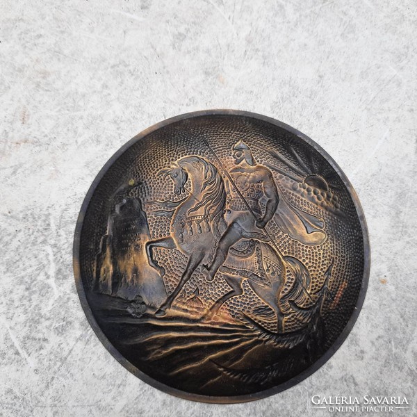 Soviet - Russian bronze bowl with a depiction of a historical person