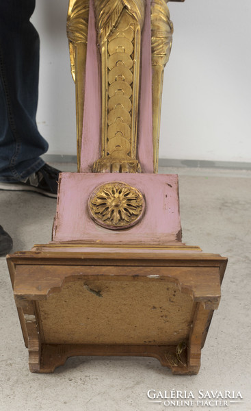 Empire-style figural wooden pedestal