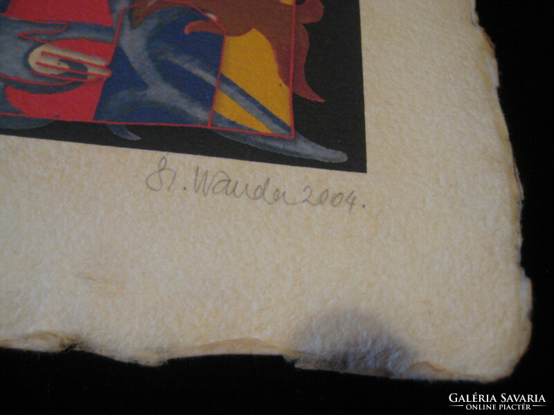 Sziksznián Wanda  2004 .   szentendrei mártott papírra készült szép munkája  4 / 10 .