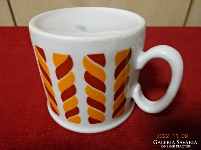 Zsolnay porcelain mug with a brown-yellow pattern. He has! Jokai.