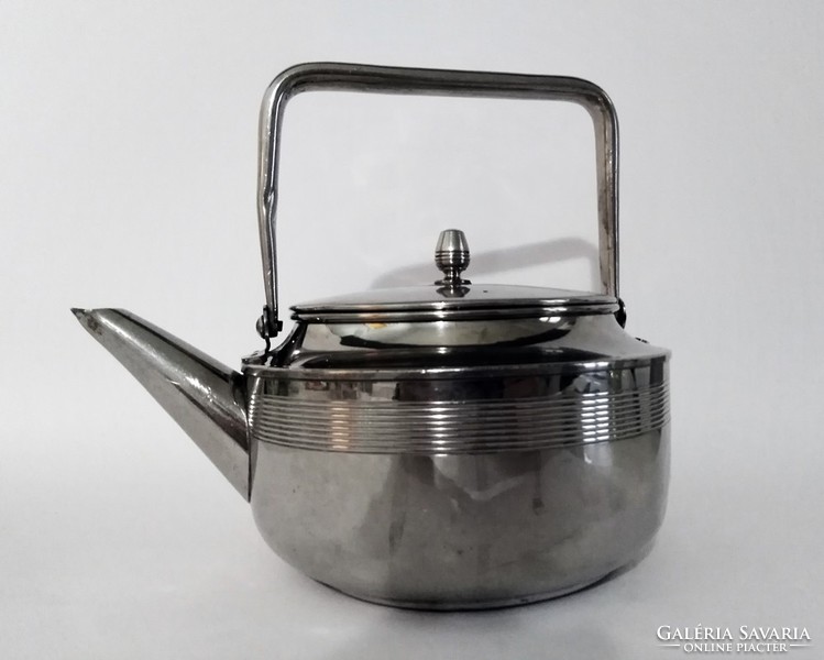 J. P. Kayser & söhne [kayserzinn] Art Nouveau spirit teapot, 1900