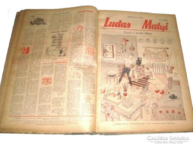 Ludas Matyi complete year 1955 no. 1-52. Satirical weekly xi. Year