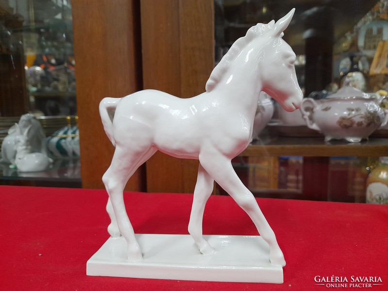 Rare German, Germany volkstedt 1936-1945 porcelain foal, horse figural sculpture, figure.