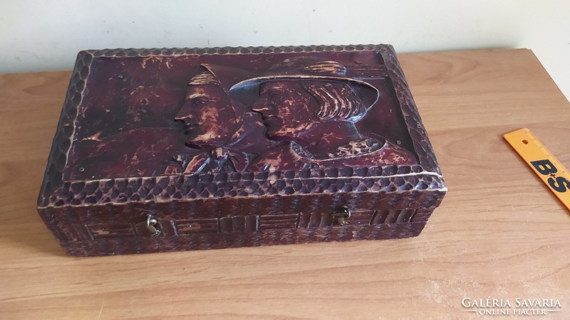 (K) interesting old wooden box