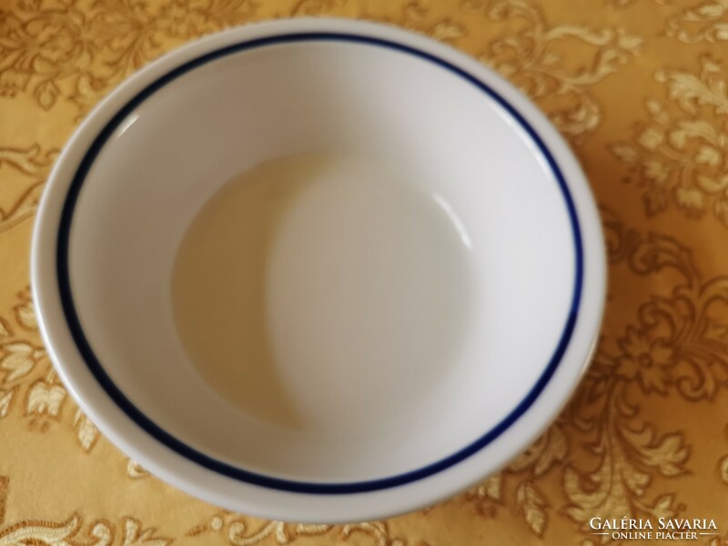 2 db Alföldi porcelán kék csíkos kocsonyás, gulyás tányér