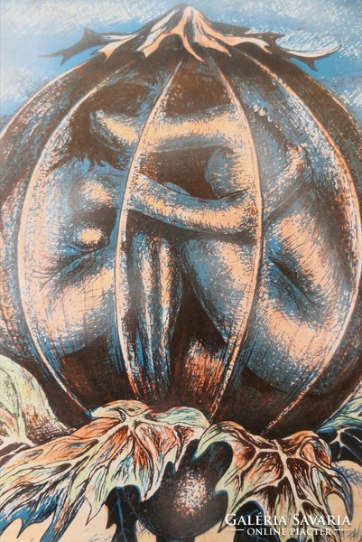 Fk/262 - Bari barley - opium - colored linocut (8/300)