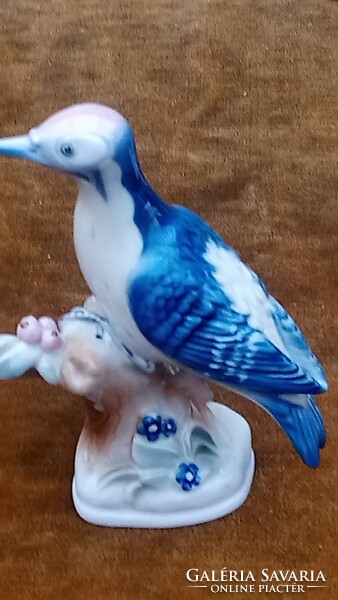 Vintage Zsolnay blue jay bird figurine! It is in perfect condition