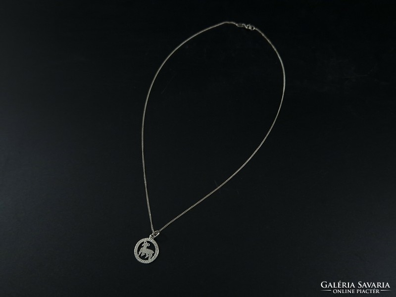 Női 925-ös sterling ezüst nyaklánc kos horoszkópos medál