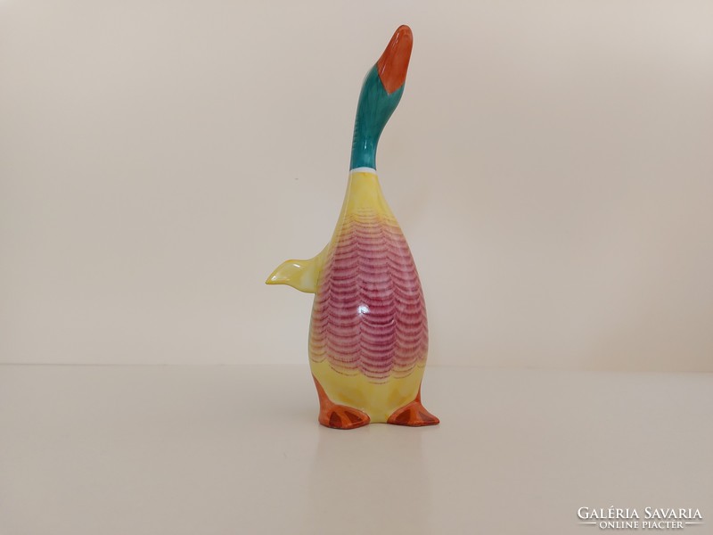 Régi Hollóházi porcelán madár retro nagy kacsa 21 cm