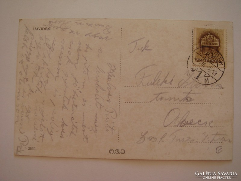 Régi képeslap 1941 Újvidék Székesegyház levelezőlap