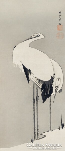 Ito jakachu - cranes - canvas reprint
