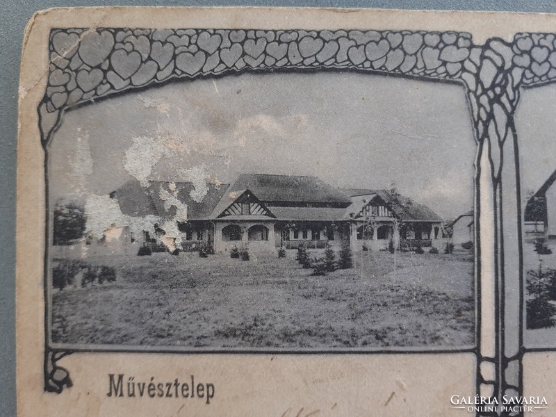 Régi képeslap 1903 Művésztelep fotó levelezőlap