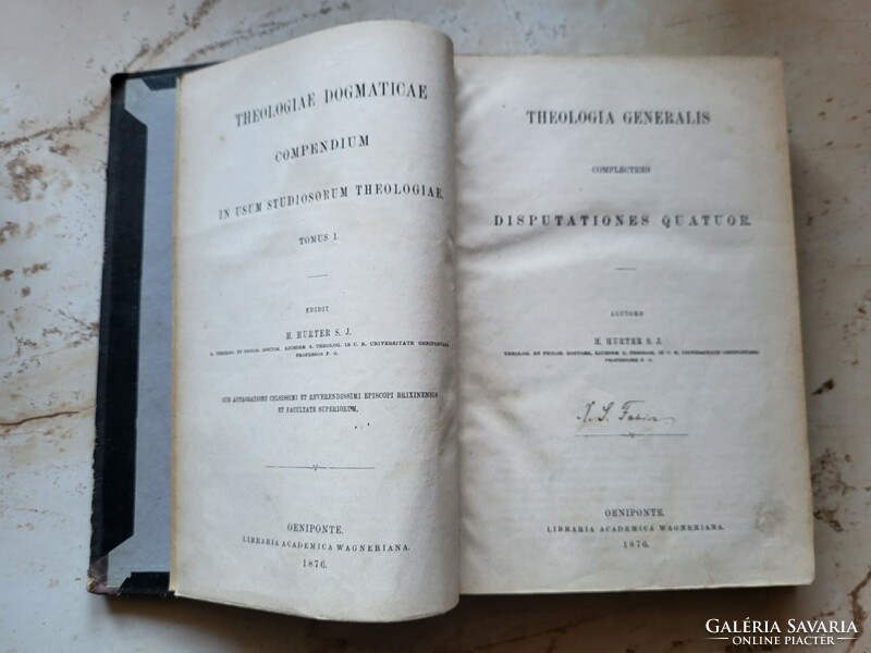 Theologia Generalis 1876. Hugo Hurter