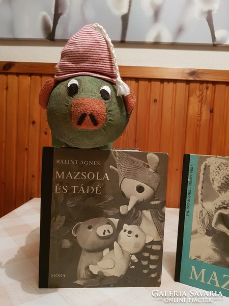 Régi Mazsola figura + könyvek 1960-70-es évek