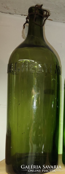 Régi,nagyméretű porcelán csatos ásványvizes üveg,Csillaghegyi ásványvíz" dombornyomot felirat,palack