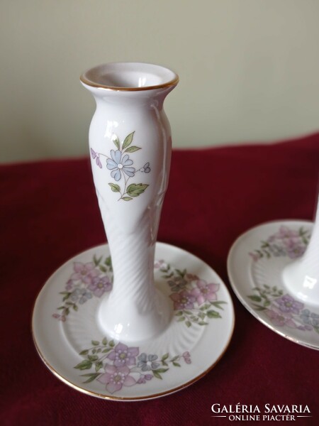 Zsolnay flower pattern candle holder