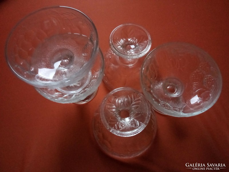 5 Pcs strawberry-patterned fruit bowl glass xx