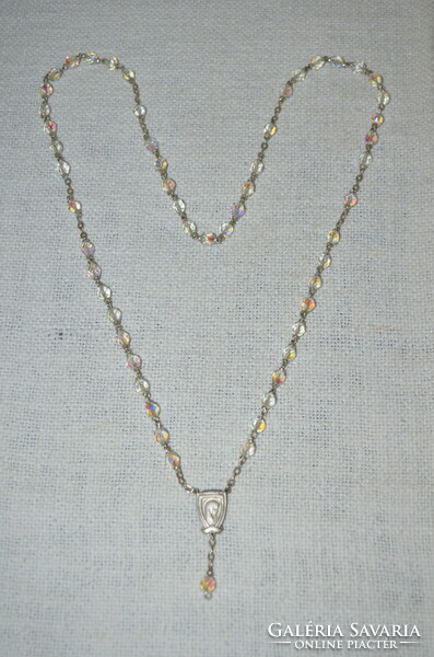 Rosary decorated with iridescent glass