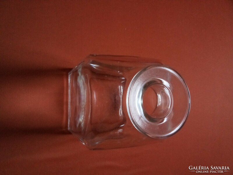 17 Cm square decorative glass, vase?! XX