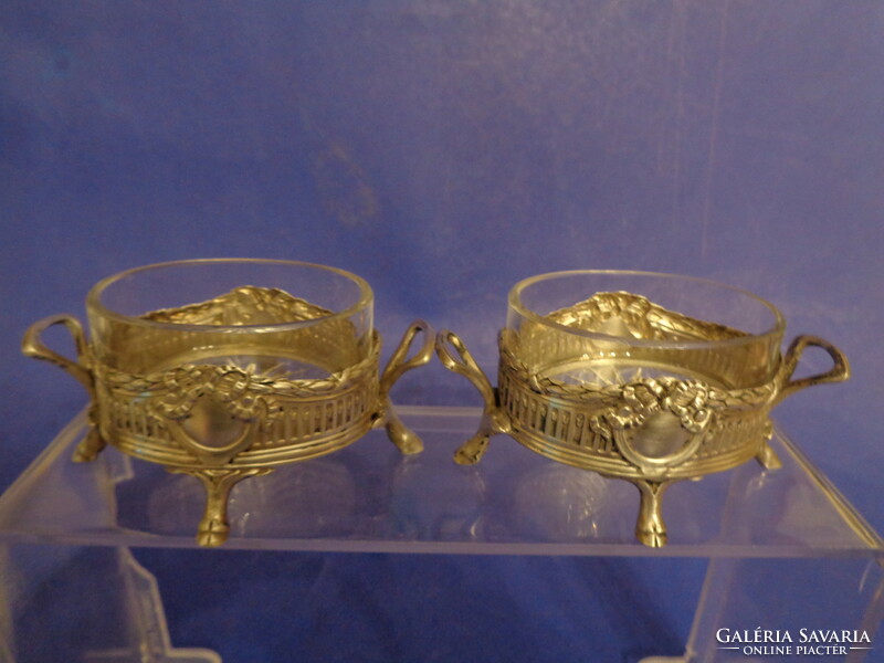 A pair of beautiful antique silver spice holders