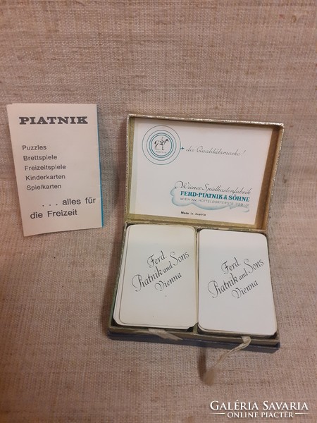 Old marked numbered mini rummy card with original platnik wien rules of the game description