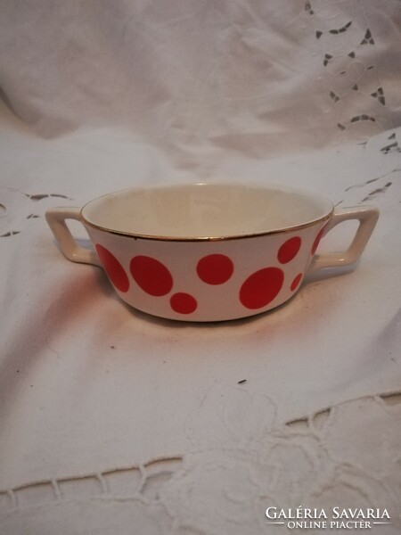Rare soup cup with granite dots