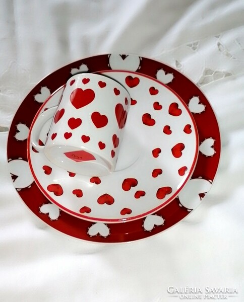 Breakfast set, Valentine's Day, hearty porcelain set 2.