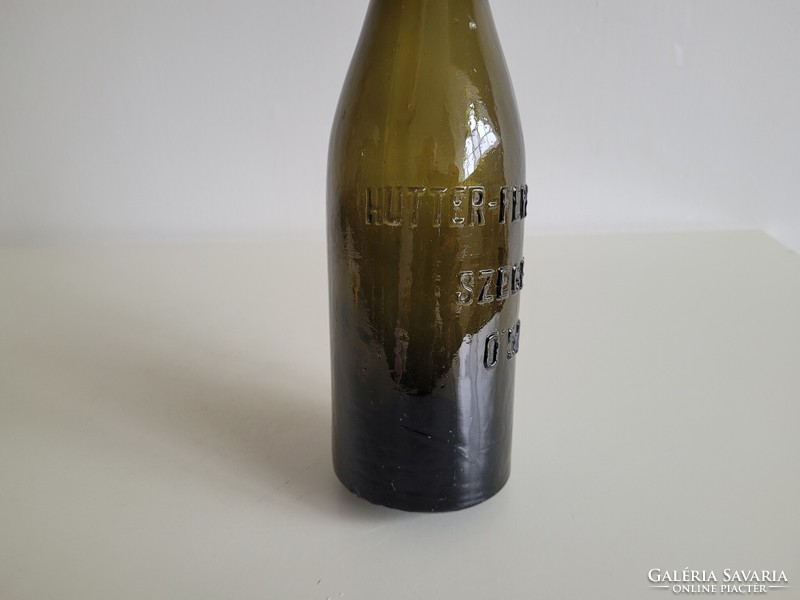 Old beer bottle Hutter Ferencsevits Szeged beer glass bottle 0.5 L