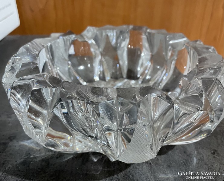 Large crystal ashtray.