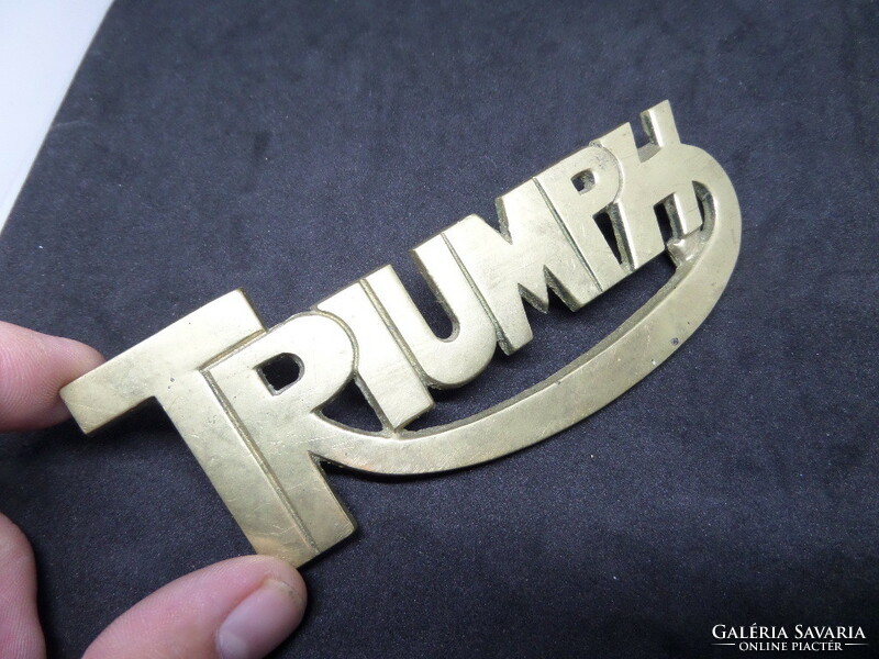 Worth Point Triumph Belt Buckle Solid Brass UK (eredeti) Vintage gyűjtői övcsat: 12,5 x 4,3 cm