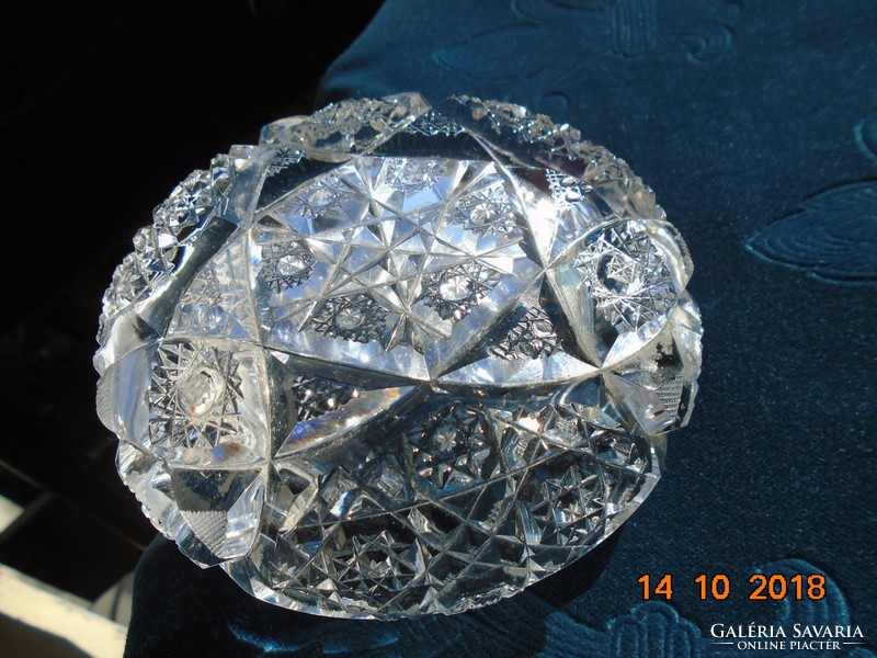 860 g Gyémántcsiszolt ÓLOMKRISTÁLY  12,5x4,5 cm